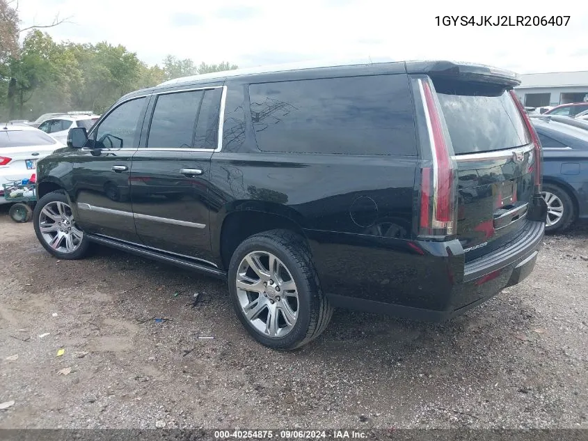 2020 Cadillac Escalade Esv 4Wd Premium Luxury VIN: 1GYS4JKJ2LR206407 Lot: 40254875