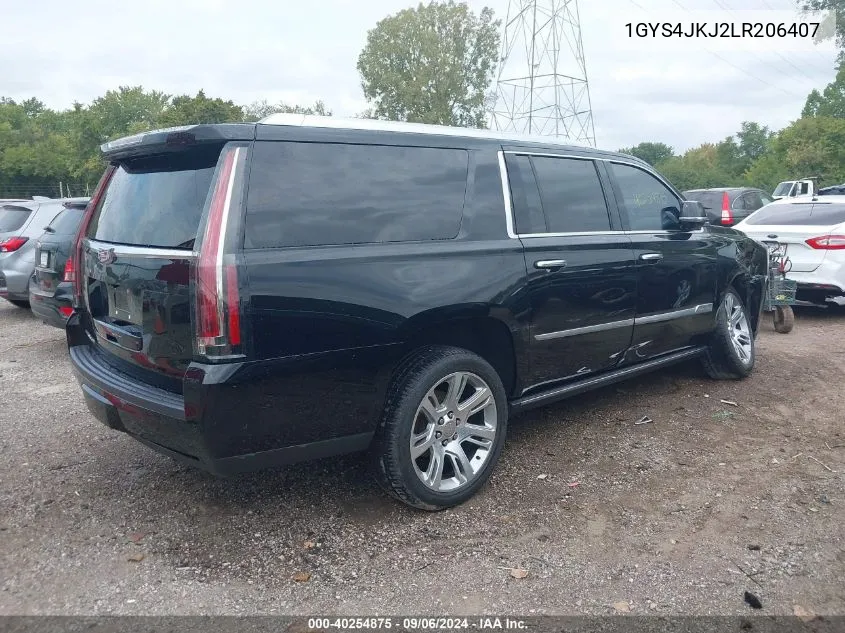 2020 Cadillac Escalade Esv 4Wd Premium Luxury VIN: 1GYS4JKJ2LR206407 Lot: 40254875