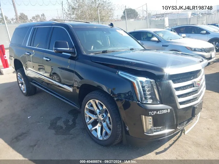 2020 Cadillac Escalade Esv 2Wd Premium Luxury VIN: 1GYS3JKJ4LR198748 Lot: 40458574