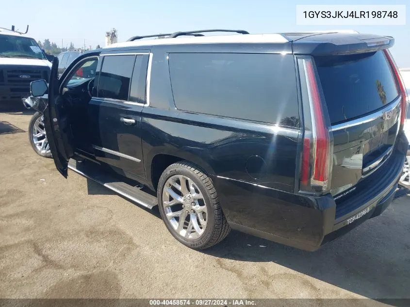 2020 Cadillac Escalade Esv 2Wd Premium Luxury VIN: 1GYS3JKJ4LR198748 Lot: 40458574