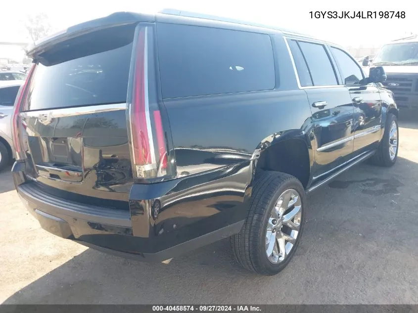 2020 Cadillac Escalade Esv 2Wd Premium Luxury VIN: 1GYS3JKJ4LR198748 Lot: 40458574