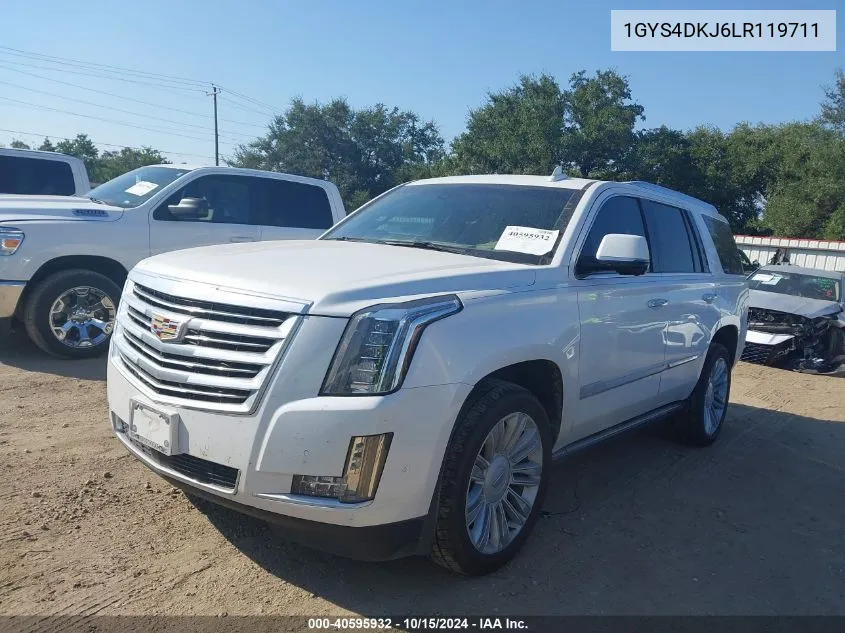 2020 Cadillac Escalade 4Wd Platinum VIN: 1GYS4DKJ6LR119711 Lot: 40595932