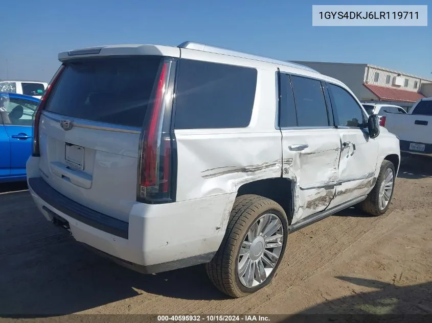 2020 Cadillac Escalade 4Wd Platinum VIN: 1GYS4DKJ6LR119711 Lot: 40595932