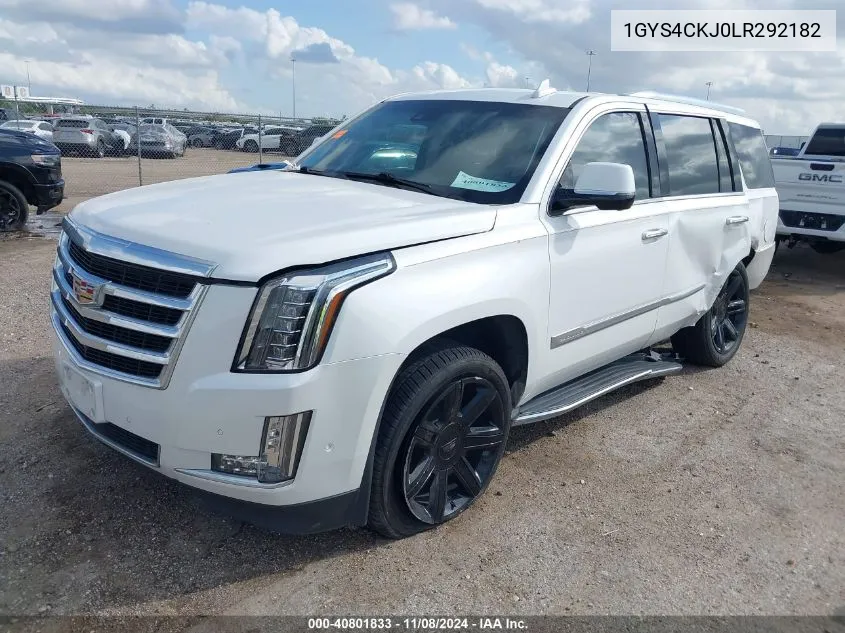 2020 Cadillac Escalade 4Wd Premium Luxury VIN: 1GYS4CKJ0LR292182 Lot: 40801833