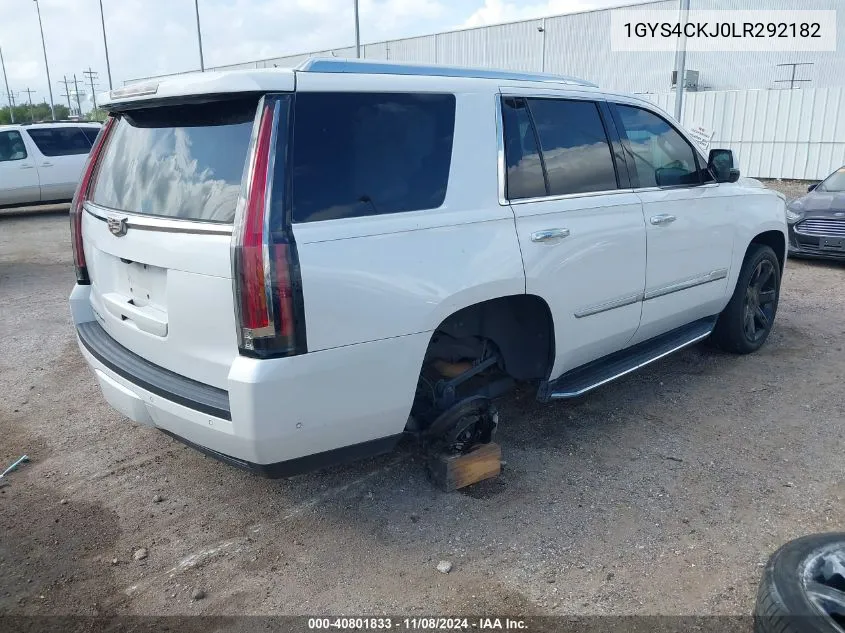 2020 Cadillac Escalade 4Wd Premium Luxury VIN: 1GYS4CKJ0LR292182 Lot: 40801833