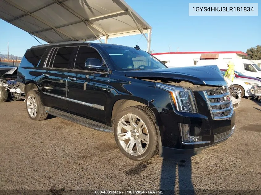 2020 Cadillac Escalade Esv 4Wd Luxury VIN: 1GYS4HKJ3LR181834 Lot: 40813416