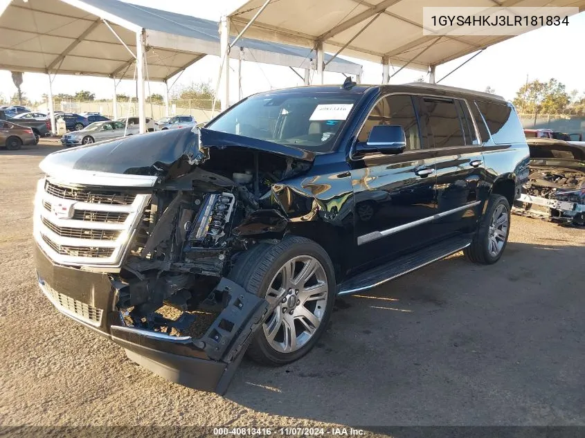 2020 Cadillac Escalade Esv 4Wd Luxury VIN: 1GYS4HKJ3LR181834 Lot: 40813416