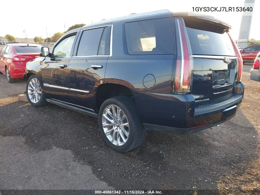 2020 Cadillac Escalade 2Wd Premium Luxury VIN: 1GYS3CKJ7LR153640 Lot: 40861342