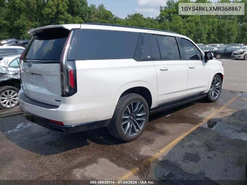 1GYS4RKLXMR368867 2021 Cadillac Escalade Esv 4Wd Sport Platinum