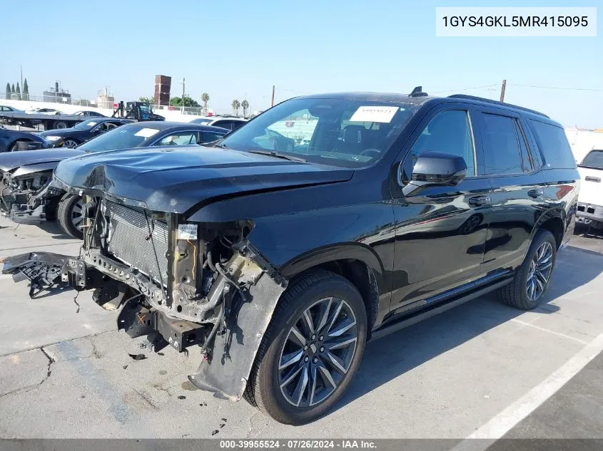 2021 Cadillac Escalade 4Wd Sport Platinum VIN: 1GYS4GKL5MR415095 Lot: 39955524