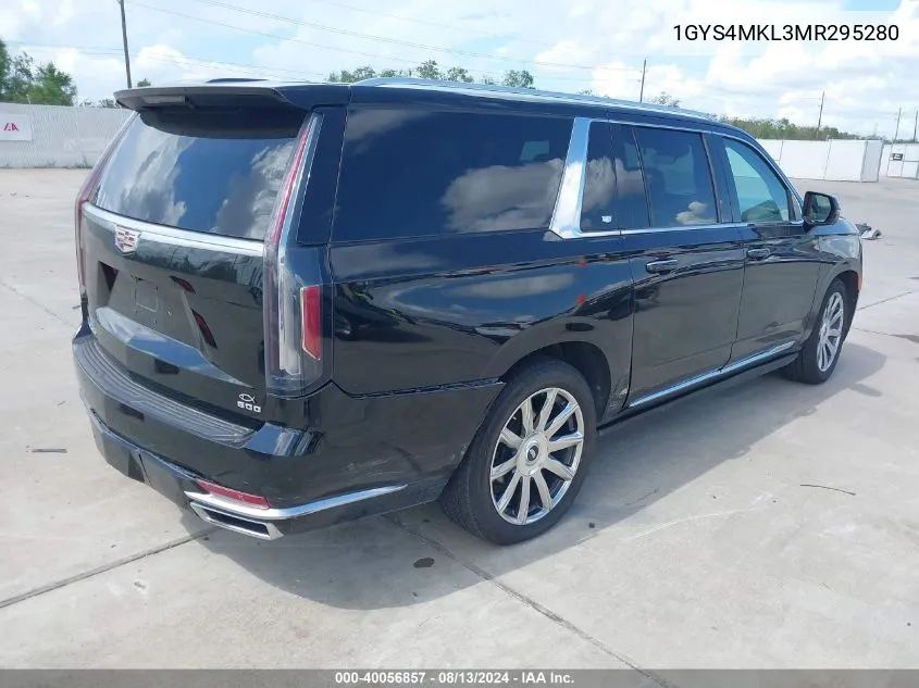 2021 Cadillac Escalade Esv 4Wd Premium Luxury Platinum VIN: 1GYS4MKL3MR295280 Lot: 40056857