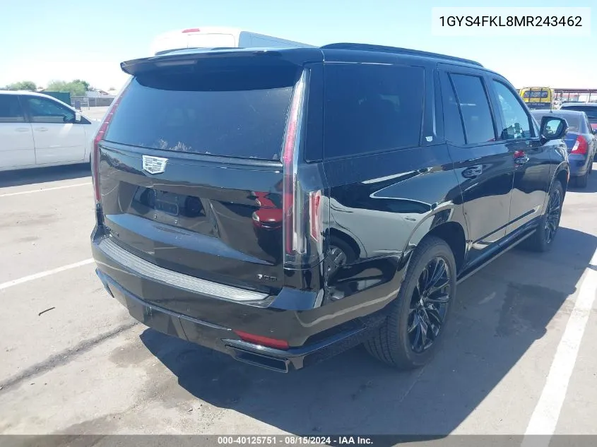 1GYS4FKL8MR243462 2021 Cadillac Escalade 4Wd Sport