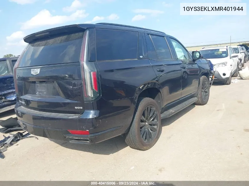 1GYS3EKLXMR401944 2021 Cadillac Escalade 2Wd Sport