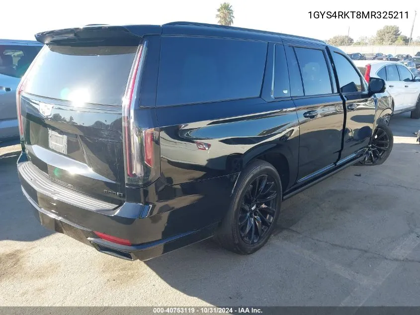 2021 Cadillac Escalade Esv 4Wd Sport Platinum VIN: 1GYS4RKT8MR325211 Lot: 40753119