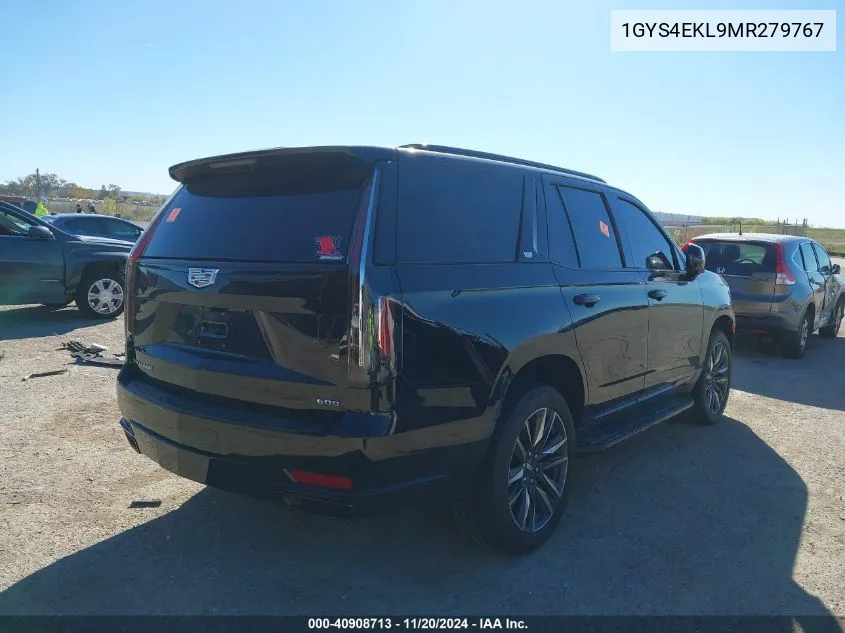 1GYS4EKL9MR279767 2021 Cadillac Escalade 4Wd Sport