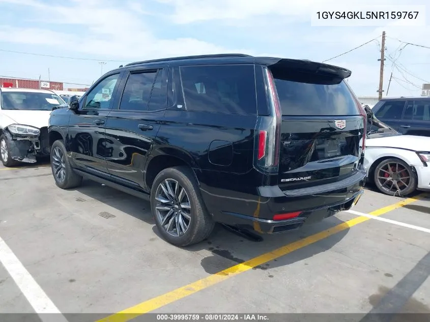 1GYS4GKL5NR159767 2022 Cadillac Escalade 4Wd Sport Platinum