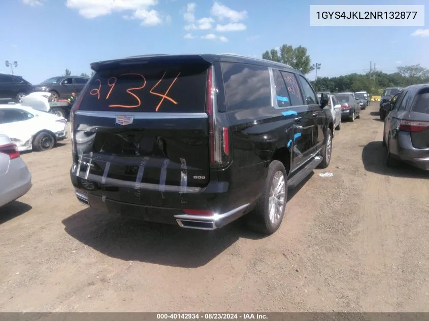 2022 Cadillac Escalade Esv 4Wd Luxury VIN: 1GYS4JKL2NR132877 Lot: 40142934