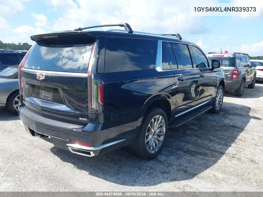 1GYS4KKL4NR339373 2022 Cadillac Escalade Esv 4Wd Premium Luxury