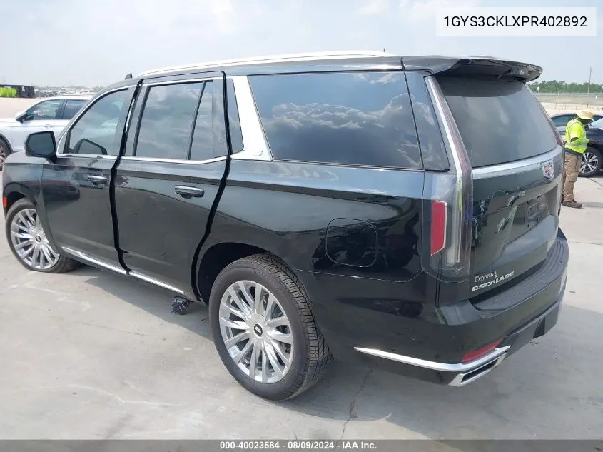 2023 Cadillac Escalade 2Wd Premium Luxury VIN: 1GYS3CKLXPR402892 Lot: 40023584