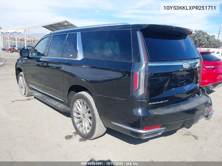 1GYS3KKLXPR251711 2023 Cadillac Escalade Esv 2Wd Premium Luxury