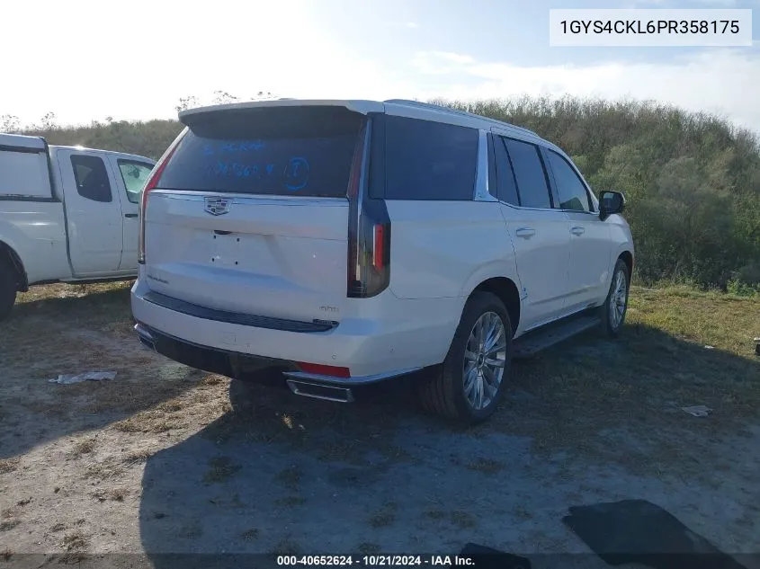 2023 Cadillac Escalade Premium Luxury VIN: 1GYS4CKL6PR358175 Lot: 40652624