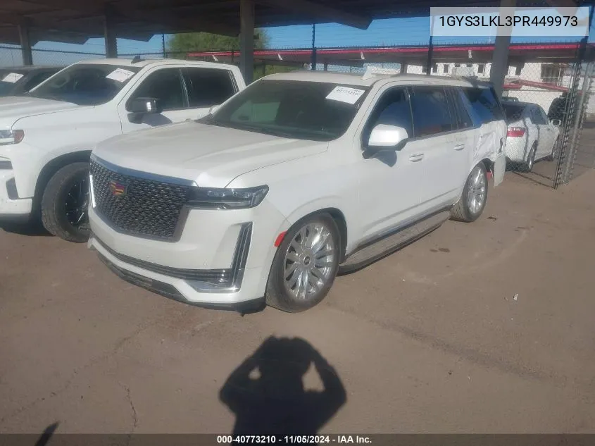 1GYS3LKL3PR449973 2023 Cadillac Escalade Esv Premium Luxury