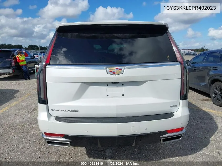 2023 Cadillac Escalade Esv 2Wd Premium Luxury VIN: 1GYS3KKL0PR402023 Lot: 40821410