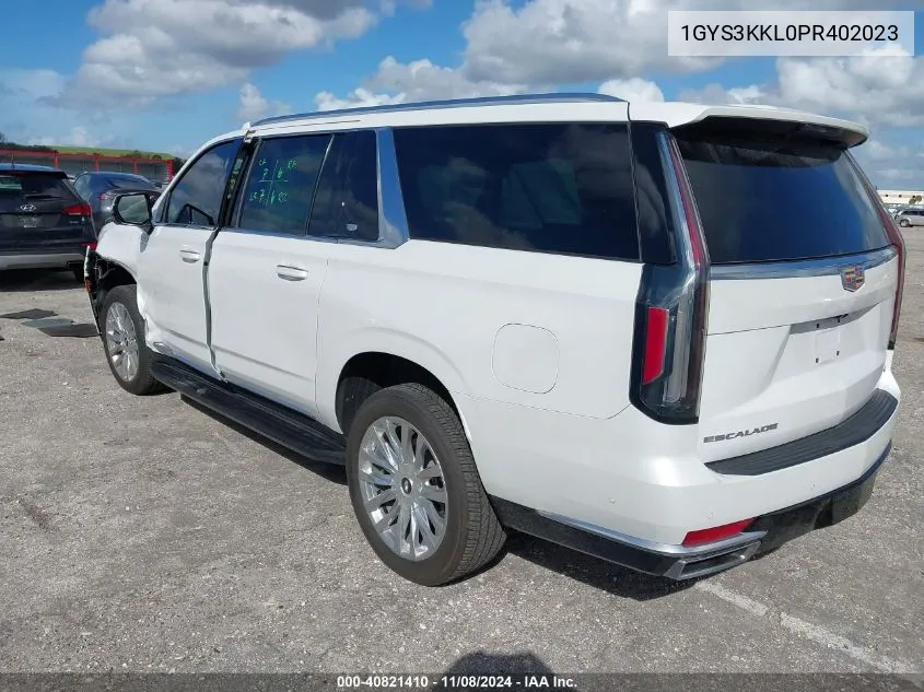 2023 Cadillac Escalade Esv 2Wd Premium Luxury VIN: 1GYS3KKL0PR402023 Lot: 40821410