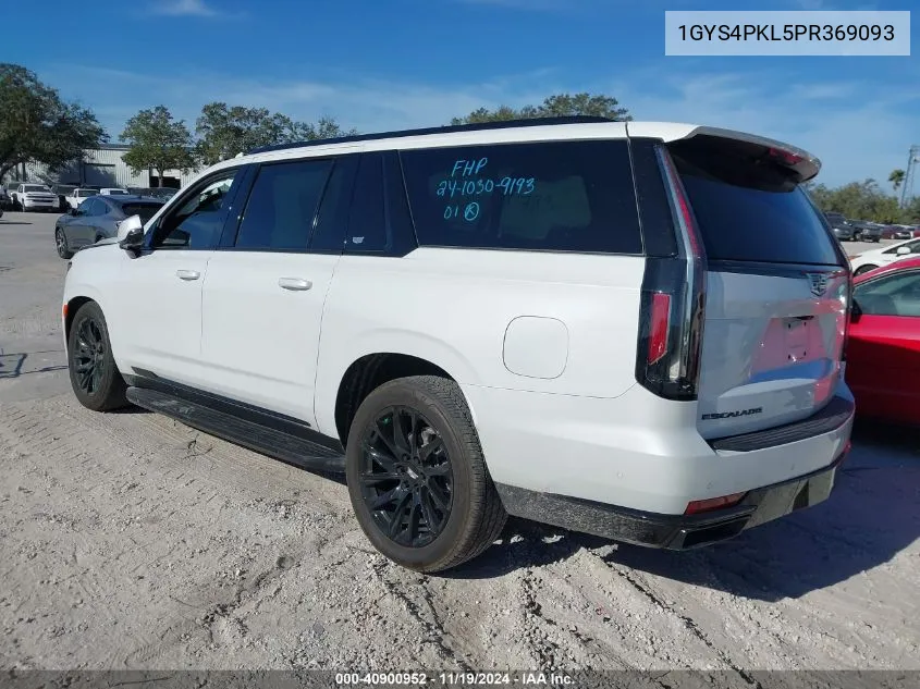 2023 Cadillac Escalade Esv 4Wd Sport VIN: 1GYS4PKL5PR369093 Lot: 40900952