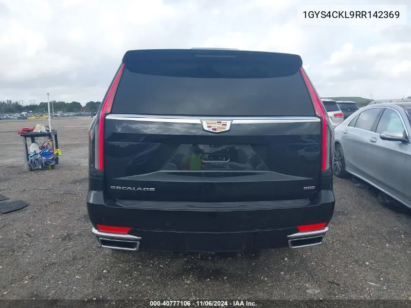 2024 Cadillac Escalade 4Wd Premium Luxury VIN: 1GYS4CKL9RR142369 Lot: 40777106