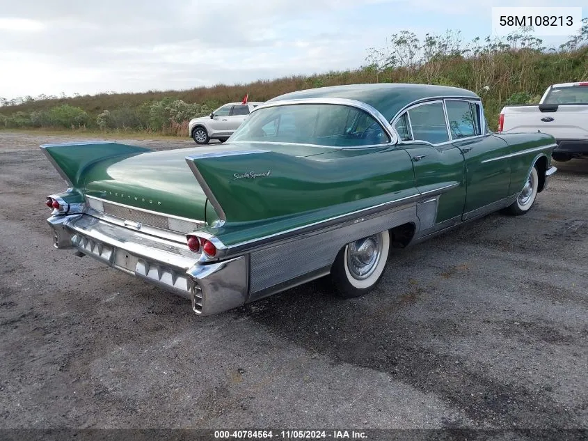 1958 Cadillac Fleetwood VIN: 58M108213 Lot: 40784564