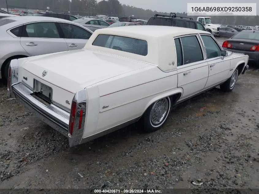 1983 Cadillac Fleetwood Brougham VIN: 1G6AB698XD9250358 Lot: 40420671