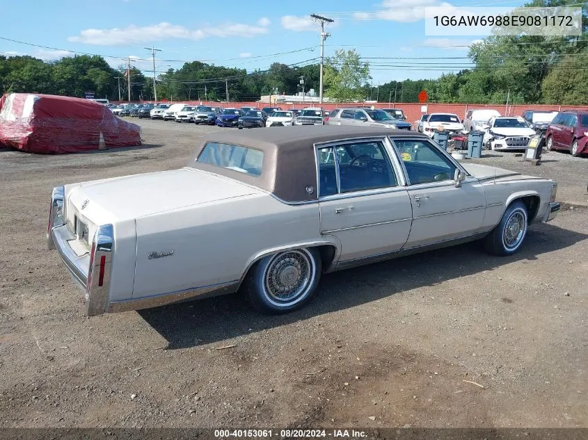 1G6AW6988E9081172 1984 Cadillac Fleetwood Brougham