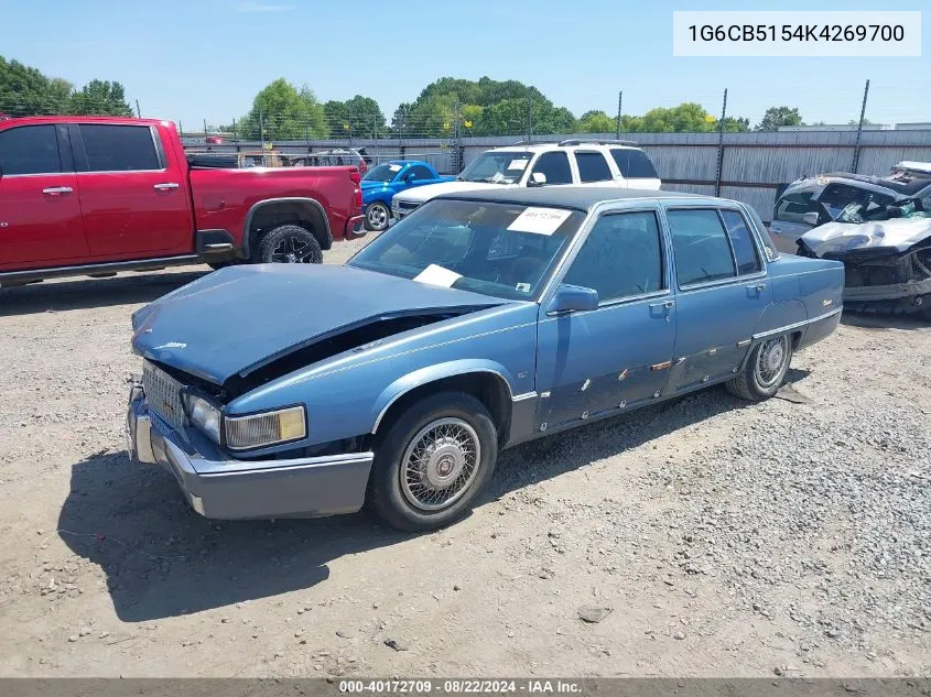 1989 Cadillac Fleetwood VIN: 1G6CB5154K4269700 Lot: 40172709