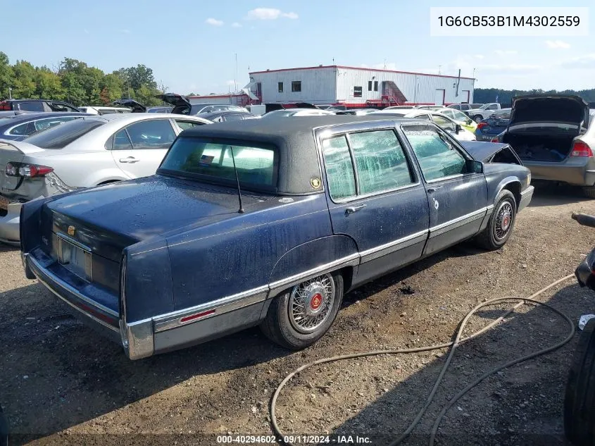 1991 Cadillac Fleetwood VIN: 1G6CB53B1M4302559 Lot: 40294602