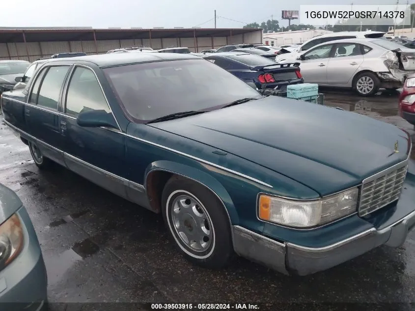 1995 Cadillac Fleetwood Brougham VIN: 1G6DW52P0SR714378 Lot: 39503915