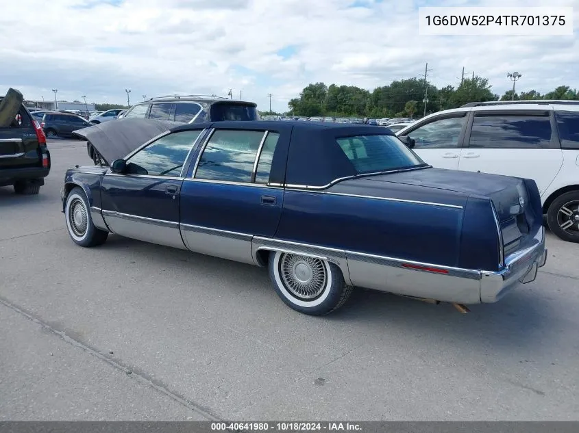 1996 Cadillac Fleetwood Brougham VIN: 1G6DW52P4TR701375 Lot: 40641980