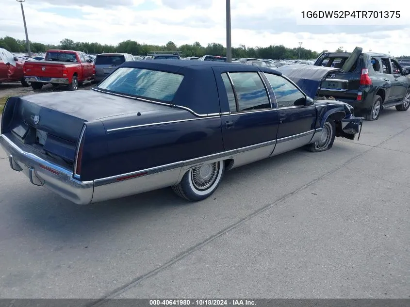 1996 Cadillac Fleetwood Brougham VIN: 1G6DW52P4TR701375 Lot: 40641980