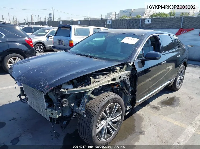 2023 Cadillac Lyriq Rwd Luxury VIN: 1GYKPMRK3PZ003202 Lot: 40171190