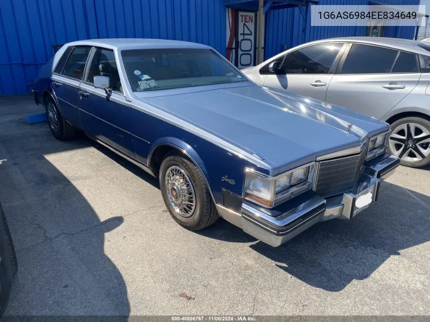 1984 Cadillac Seville VIN: 1G6AS6984EE834649 Lot: 40806767