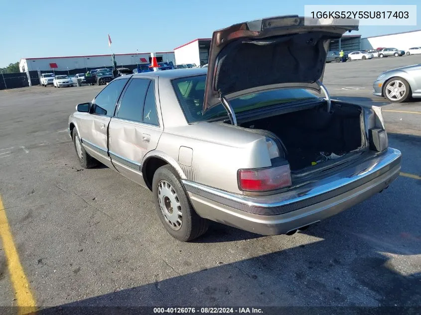 1995 Cadillac Seville Sls VIN: 1G6KS52Y5SU817403 Lot: 40126076