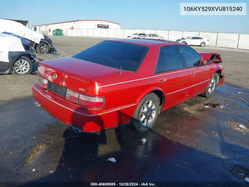 1997 Cadillac Seville Sts VIN: 1G6KY529XVU815240 Lot: 40689589