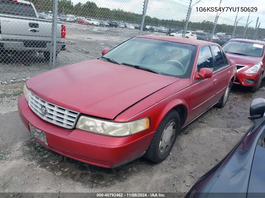 2000 Cadillac Seville Sls VIN: 1G6KS54Y7YU150629 Lot: 40792462