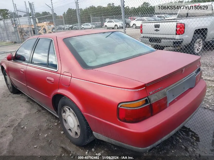 2000 Cadillac Seville Sls VIN: 1G6KS54Y7YU150629 Lot: 40792462