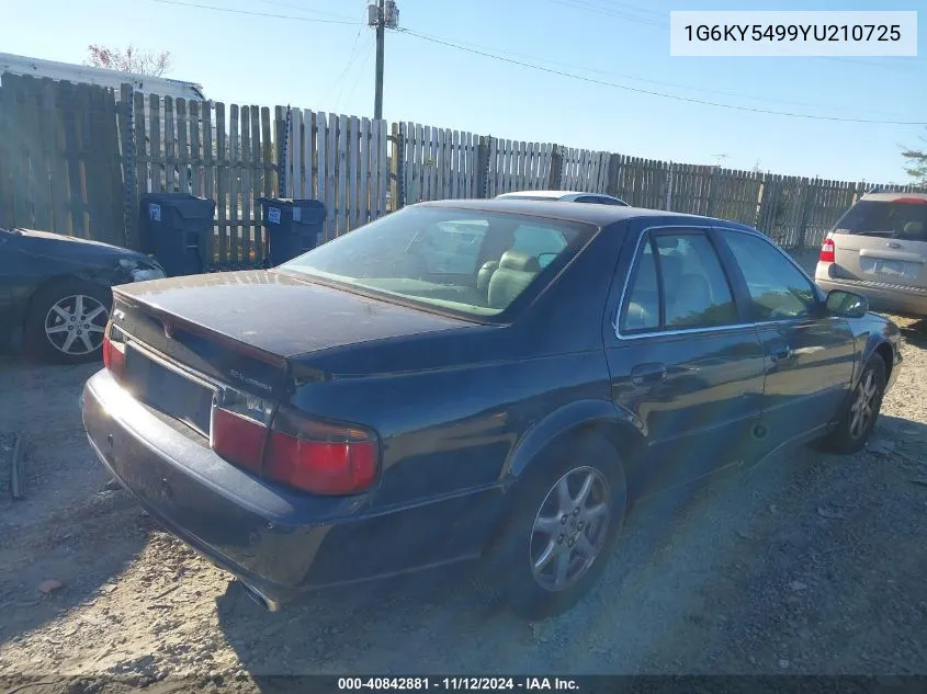 2000 Cadillac Seville Sts VIN: 1G6KY5499YU210725 Lot: 40842881