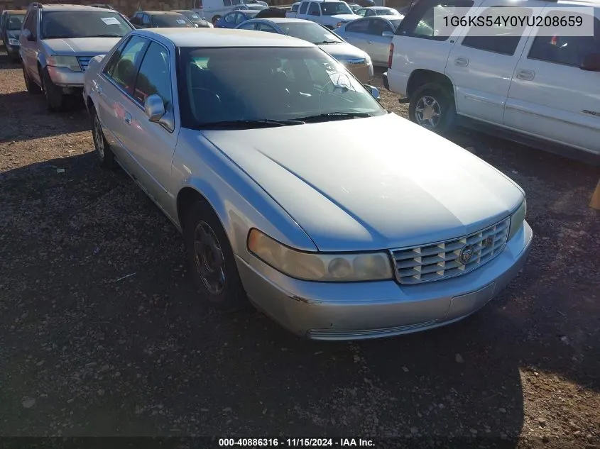 2000 Cadillac Seville Sls VIN: 1G6KS54Y0YU208659 Lot: 40886316