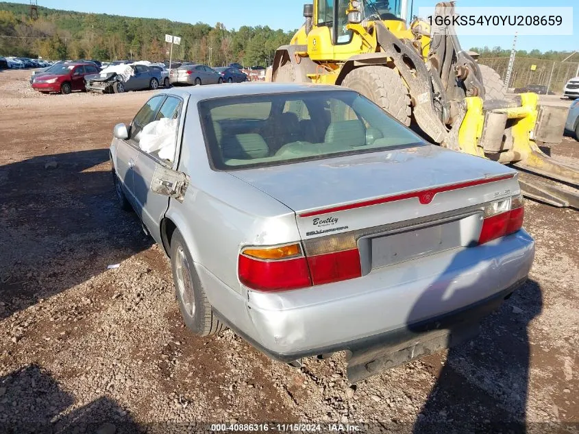 2000 Cadillac Seville Sls VIN: 1G6KS54Y0YU208659 Lot: 40886316