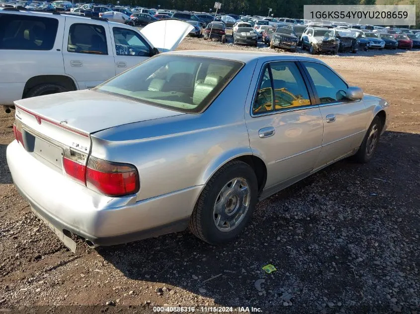 2000 Cadillac Seville Sls VIN: 1G6KS54Y0YU208659 Lot: 40886316