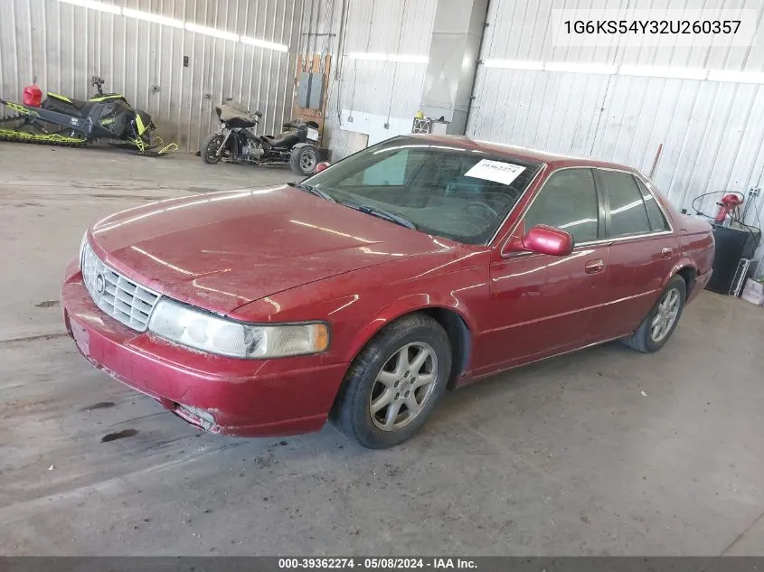 1G6KS54Y32U260357 2002 Cadillac Seville Sls