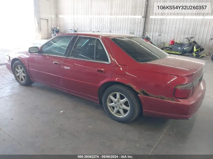 1G6KS54Y32U260357 2002 Cadillac Seville Sls